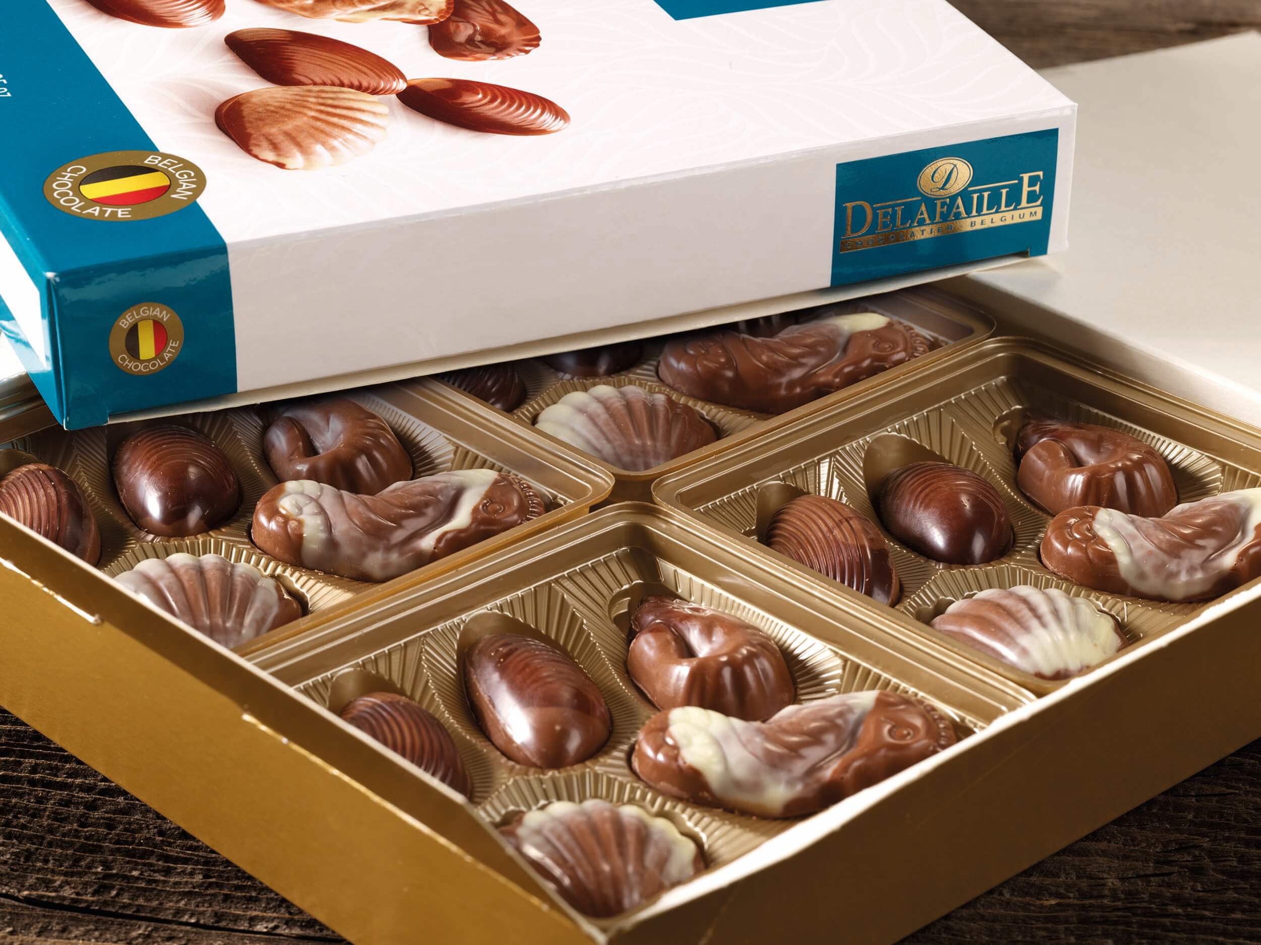 delafaille chocolate seashells